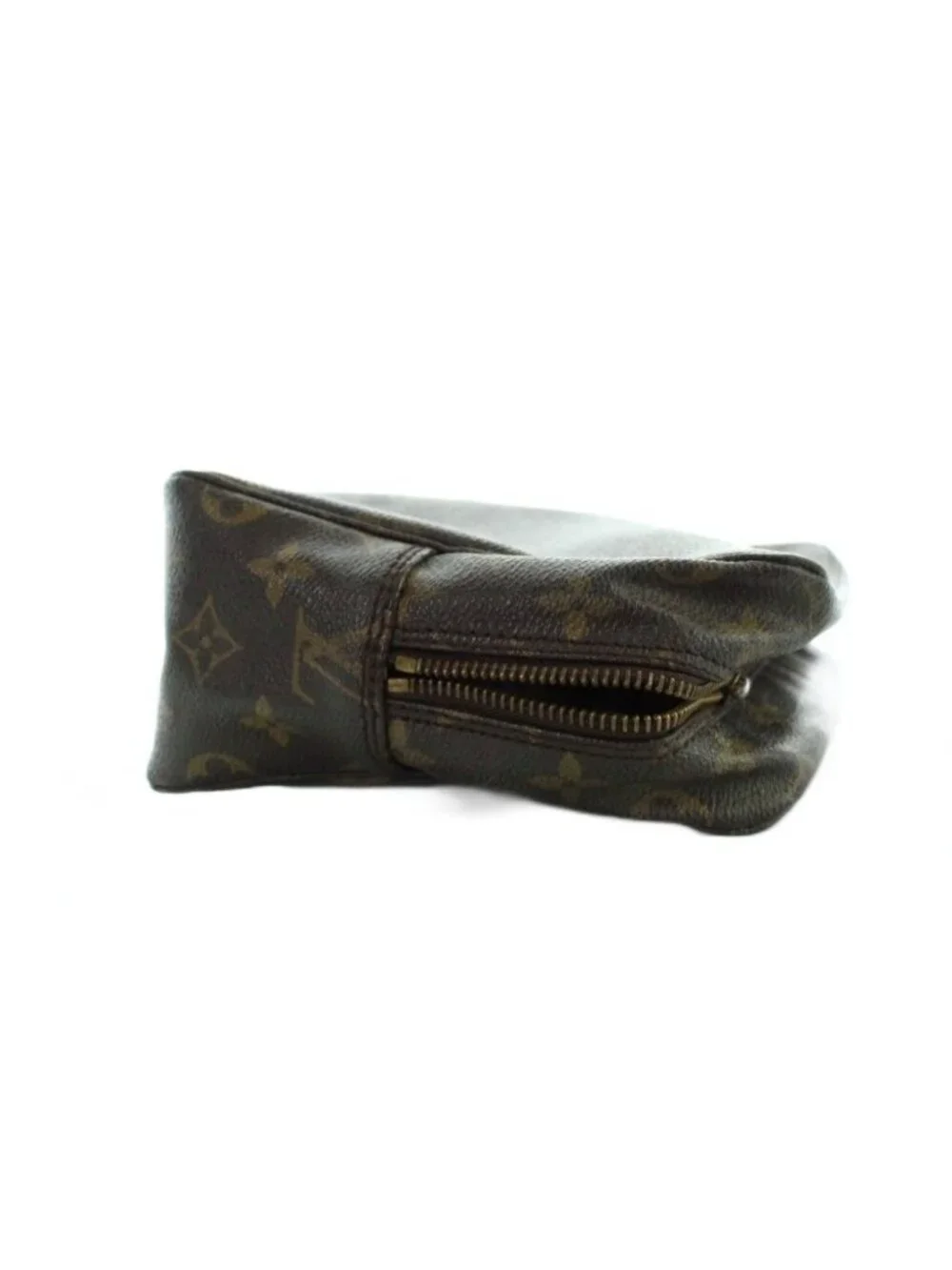 Louis Vuitton Monogram Trousse Toilet 28 Vintage Pouch Case Logo Brown MQ OH